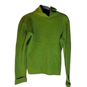 TomFoolery Lambswool Green Turtleneck Sweater Size Medium